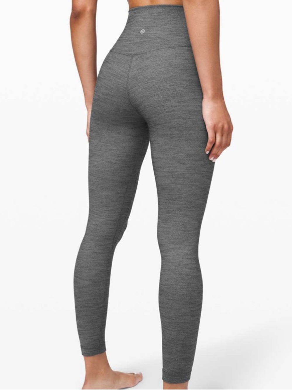 Lululemon Align Pant II 25" Leggings Heathered Herringbone Black White Size 4